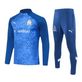 Tréninkový Mikina Olympique de Marseille Čtvrt Zip Modrá 2023-24